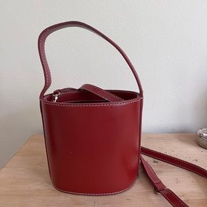 Staud Red Bucket Bag.